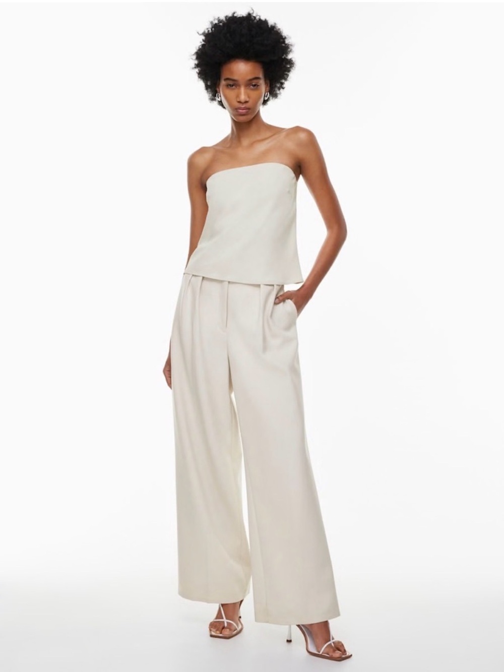 Babaton Midtown Tube Top in Matte Pearl